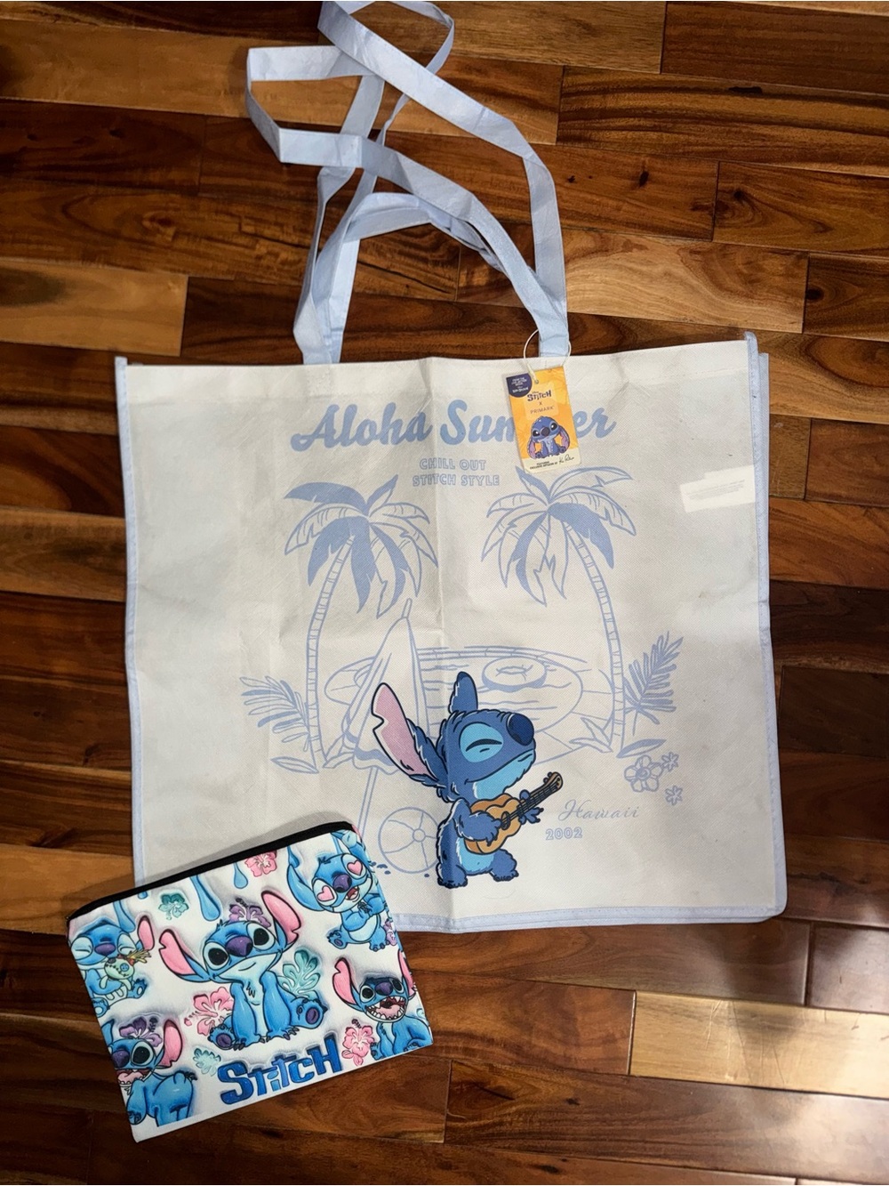 Aloha Summer Stitch XL Tote Bag with Matching Stitch Pouch